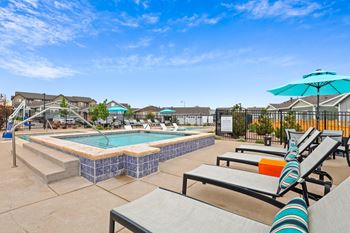 Pool with relaxing chairs
